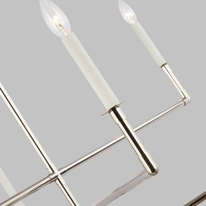 Six Light Chandelier from the BAYVIEW collection in Polished Nickel finish