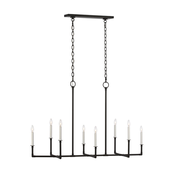 Generation Lighting - CC1368AI - Eight Light Chandelier - BAYVIEW - Aged Iron