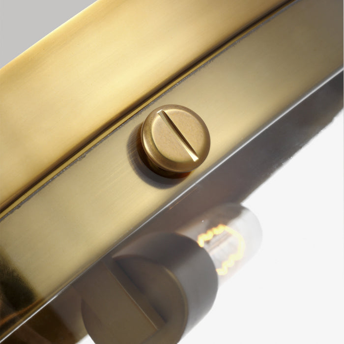 Two Light Flush Mount from the Garrett collection in Burnished Brass finish