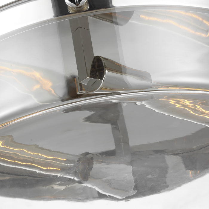 Two Light Flush Mount from the Garrett collection in Polished Nickel finish