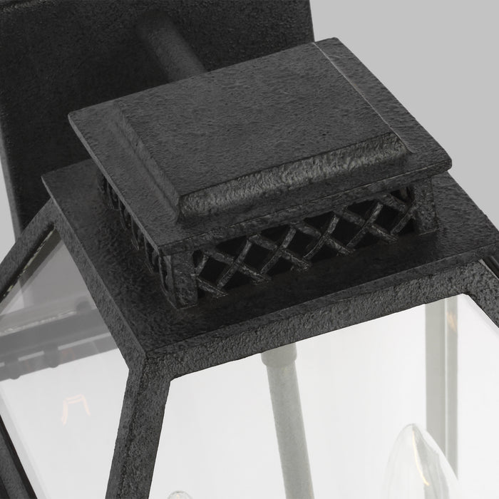 Two Light Outdoor Wall Lantern from the FALMOUTH collection in Dark Weathered Zinc finish