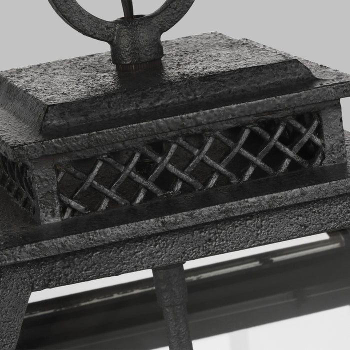 Four Light Hanging Lantern from the FALMOUTH collection in Dark Weathered Zinc finish