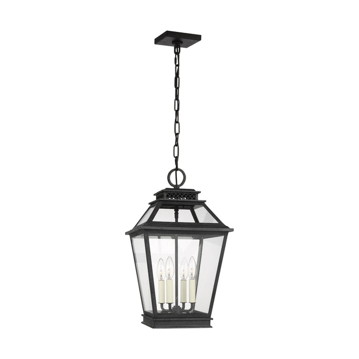 Generation Lighting - CO1054DWZ - Four Light Hanging Lantern - FALMOUTH - Dark Weathered Zinc