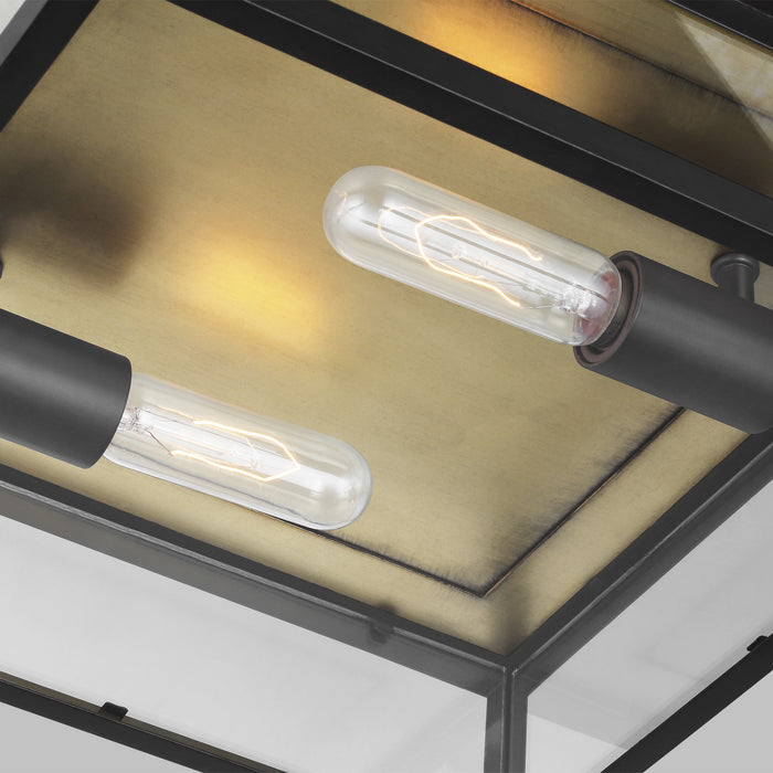 Two Light Outdoor Flush Mount from the FREEPORT collection in Heritage Copper finish