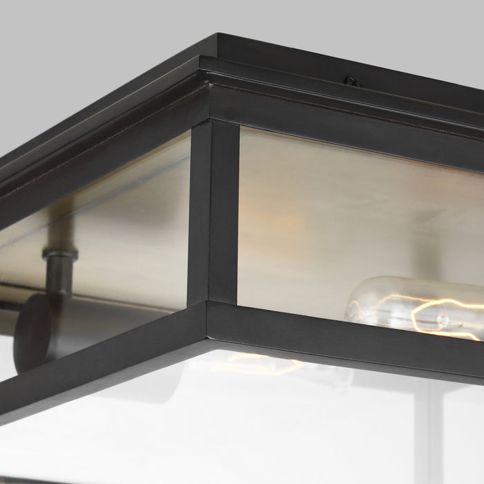 Two Light Outdoor Flush Mount from the FREEPORT collection in Heritage Copper finish