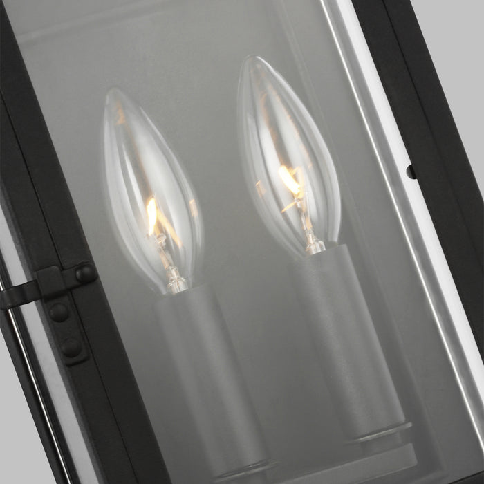 Two Light Outdoor Wall Lantern from the HINGHAM collection in Textured Black finish