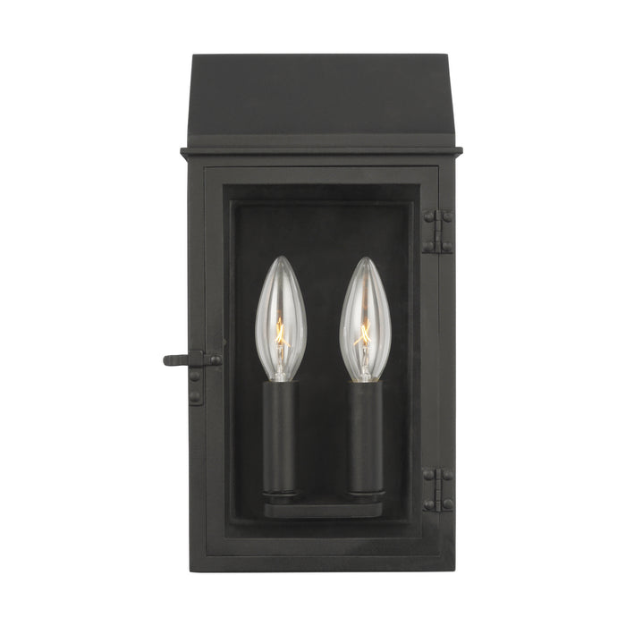 Generation Lighting - CO1252TXB - Two Light Outdoor Wall Lantern - HINGHAM - Textured Black