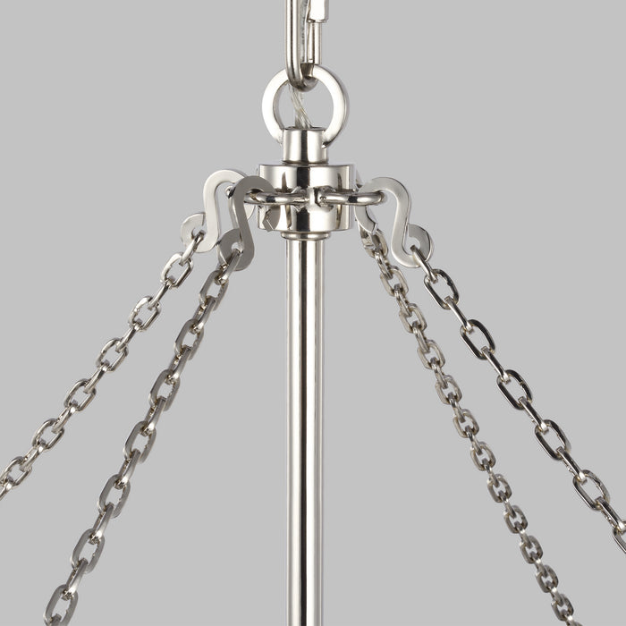 One Light Pendant from the CARAT collection in Polished Nickel finish