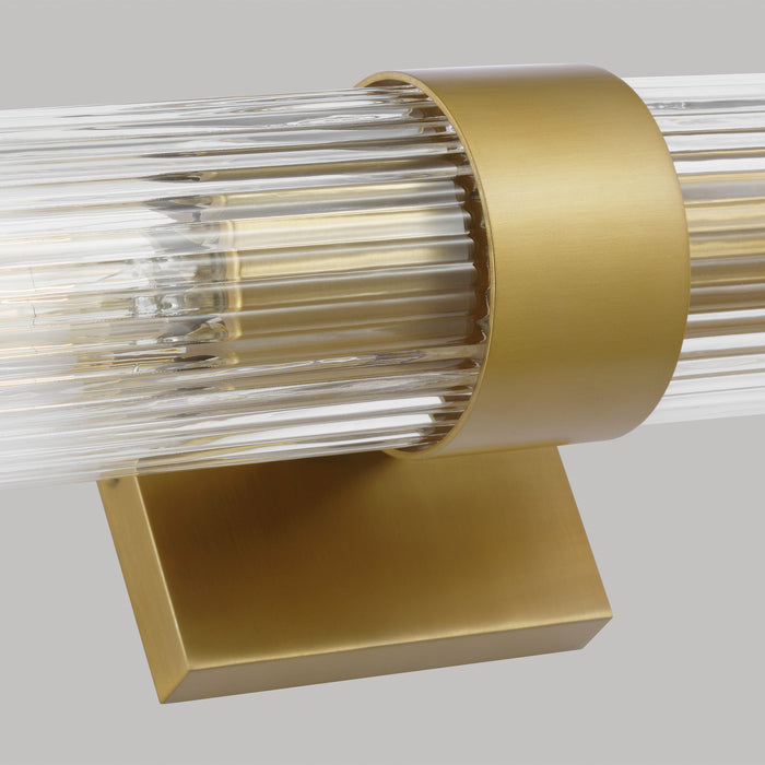 Two Light Wall Sconce from the GENEVA collection in Burnished Brass finish