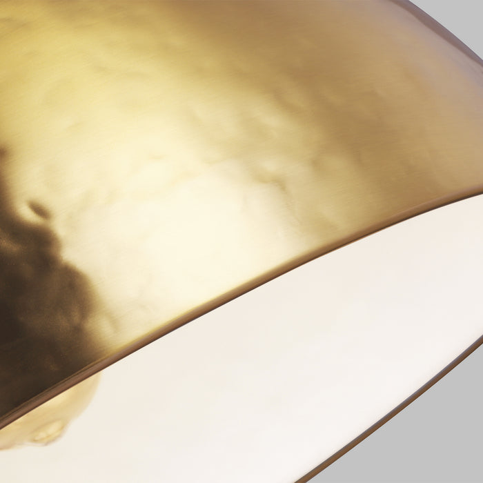 One Light Pendant from the WHARE collection in Burnished Brass finish