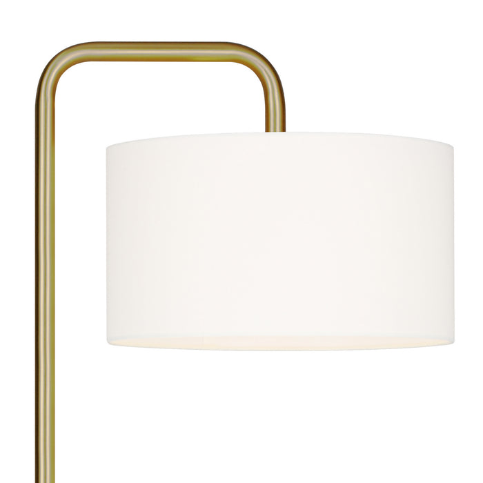 One Light Floor Lamp from the DEAN collection in Burnished Brass finish