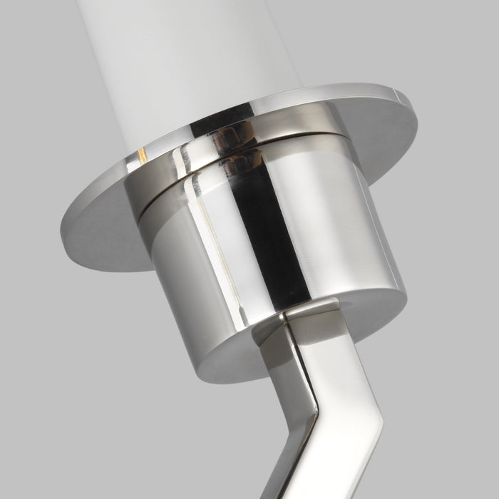 Two Light Wall Sconce from the HOPTON collection in Polished Nickel finish