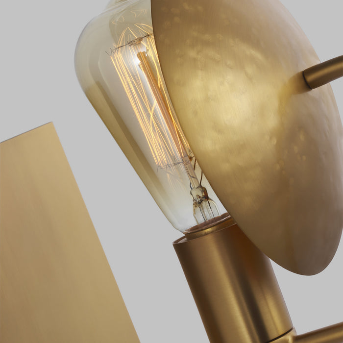 One Light Wall Sconce from the WHARE collection in Burnished Brass finish