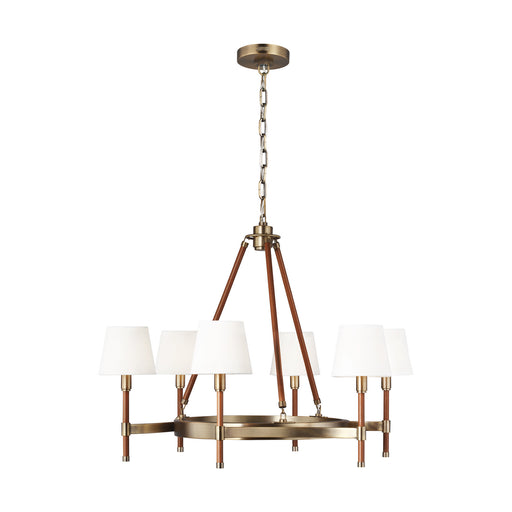 Generation Lighting - LC1006TWB - Six Light Chandelier - KATIE - Time Worn Brass