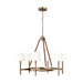 Generation Lighting - LC1006TWB - Six Light Chandelier - KATIE - Time Worn Brass