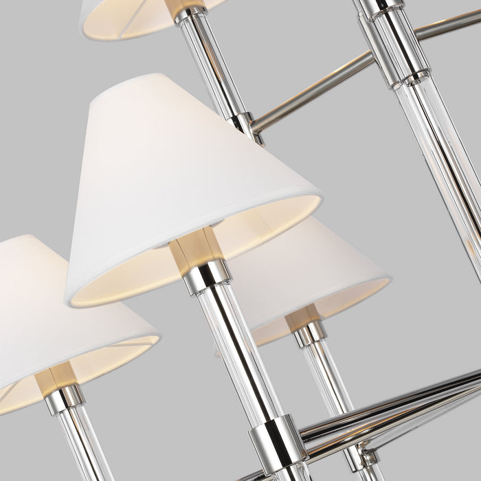 Nine Light Chandelier from the ROBERT collection in Polished Nickel finish