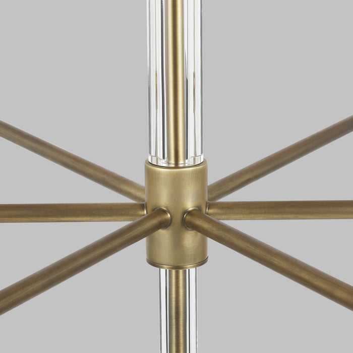 Nine Light Chandelier from the ROBERT collection in Time Worn Brass finish
