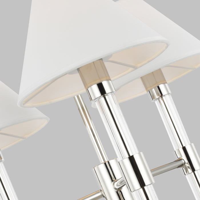Three Light Chandelier from the ROBERT collection in Polished Nickel finish
