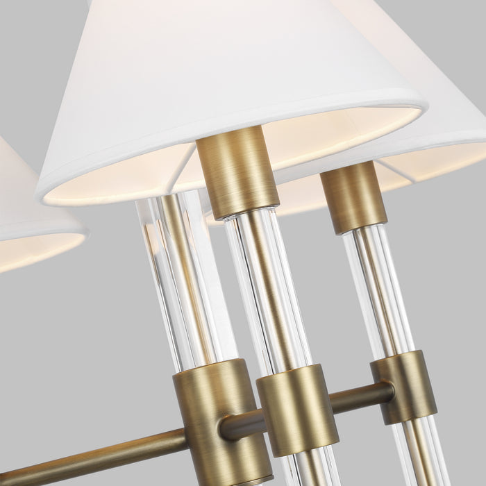 Three Light Chandelier from the ROBERT collection in Time Worn Brass finish