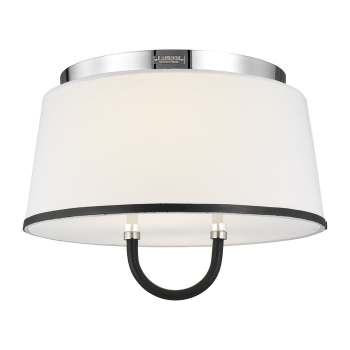 Two Light Flush Mount from the KATIE collection in Polished Nickel finish