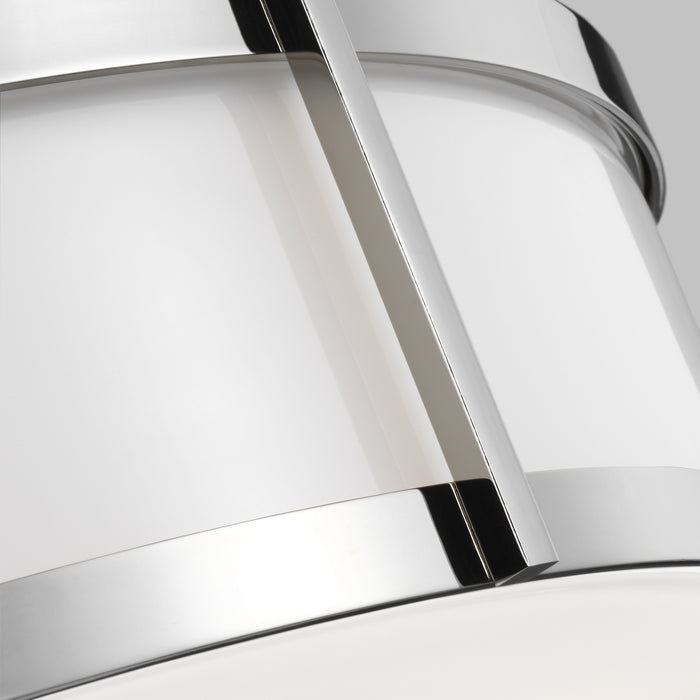 Three Light Flush Mount from the FLYNN collection in Polished Nickel finish