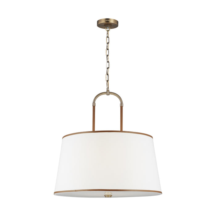 Four Light Pendant from the KATIE collection in Time Worn Brass finish