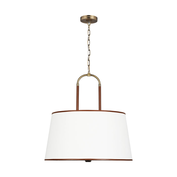 Generation Lighting - LP1024TWB - Four Light Pendant - KATIE - Time Worn Brass