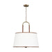 Generation Lighting - LP1024TWB - Four Light Pendant - KATIE - Time Worn Brass