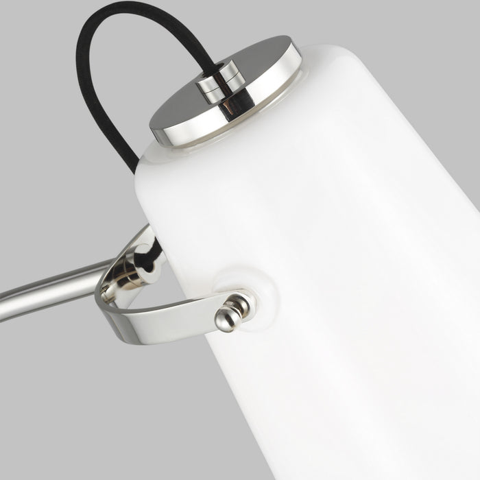 One Light Table Lamp from the HAZEL collection in Polished Nickel finish