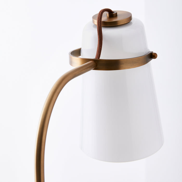 One Light Table Lamp from the HAZEL collection in Time Worn Brass finish