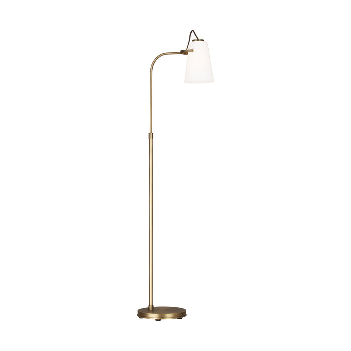 One Light Floor Lamp from the HAZEL collection in Time Worn Brass finish