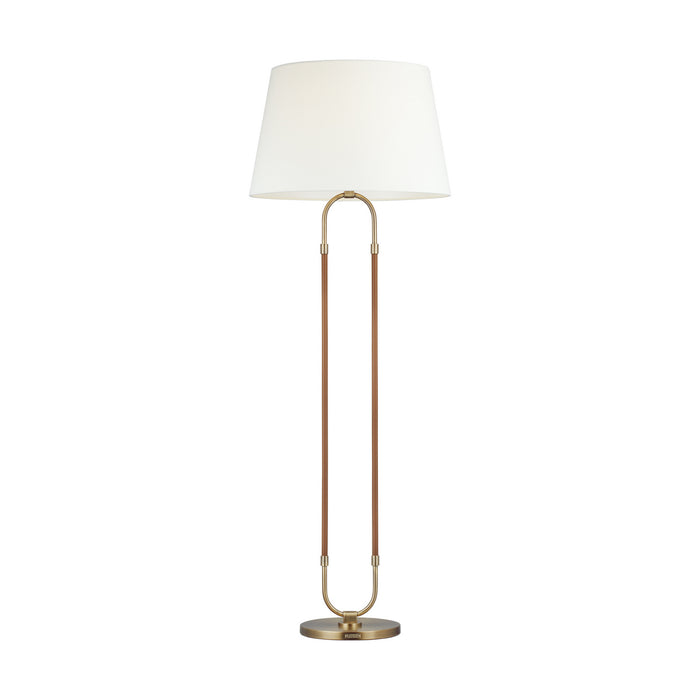 One Light Floor Lamp from the KATIE collection in Time Worn Brass finish