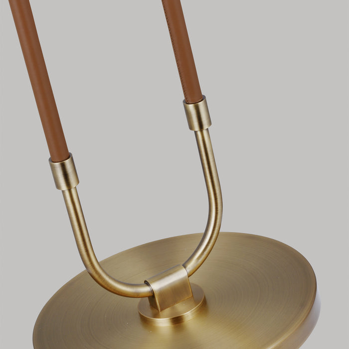 One Light Floor Lamp from the KATIE collection in Time Worn Brass finish