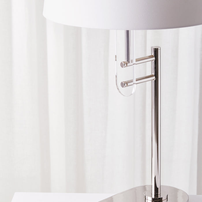 One Light Table Lamp from the JAKE collection in Polished Nickel finish