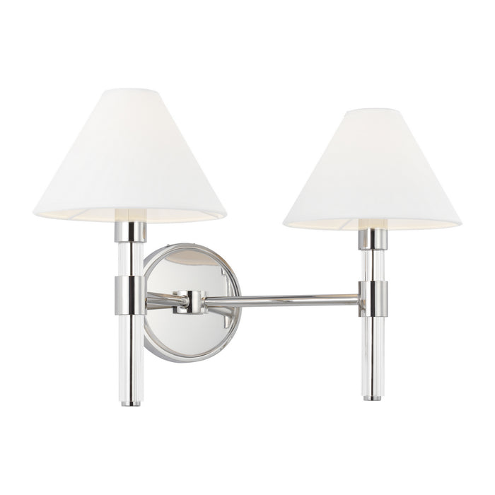 Two Light Vanity from the ROBERT collection in Polished Nickel finish
