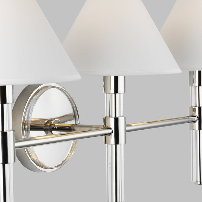 Three Light Vanity from the ROBERT collection in Polished Nickel finish