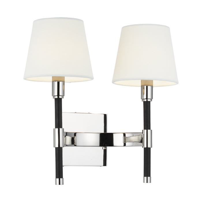 Two Light Wall Sconce from the KATIE collection in Polished Nickel finish