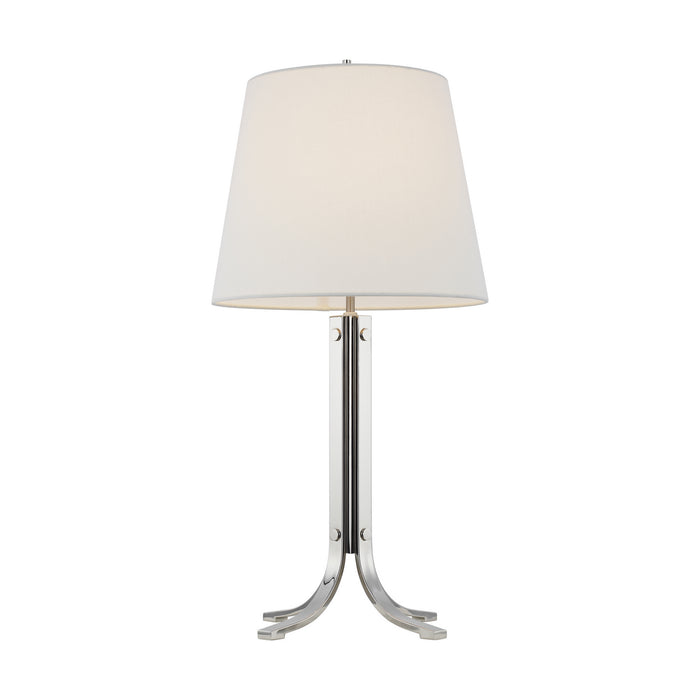 One Light Table Lamp from the LOGAN collection in Polished Nickel finish
