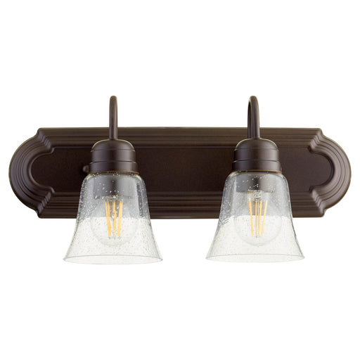 Quorum - 5094-2-286 - Two Light Vanity - Oiled Bronze w/ Clear/Seeded