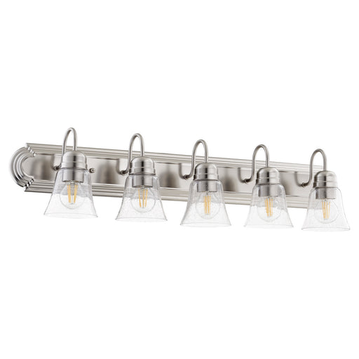 Quorum - 5094-5-265 - Five Light Vanity - Satin Nickel w/ Clear/Seeded