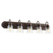 Quorum - 5094-5-286 - Five Light Vanity - Oiled Bronze w/ Clear/Seeded