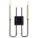 Quorum - 530-2-6980 - Two Light Wall Mount - Hope - Noir w/ Aged Brass