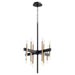 Quorum - 60-16-6980 - 16 Light Chandelier - Luxe - Noir w/ Aged Brass