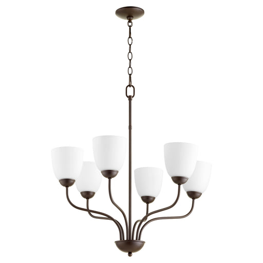 Quorum - 6041-6-86 - Six Light Chandelier - Oiled Bronze