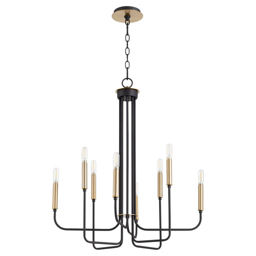 Quorum - 630-8-6980 - Eight Light Chandelier - Hope - Noir w/ Aged Brass