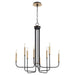 Quorum - 630-8-6980 - Eight Light Chandelier - Hope - Noir w/ Aged Brass