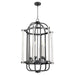Quorum - 6864-6-69 - Six Light Entry Pendant - Noir