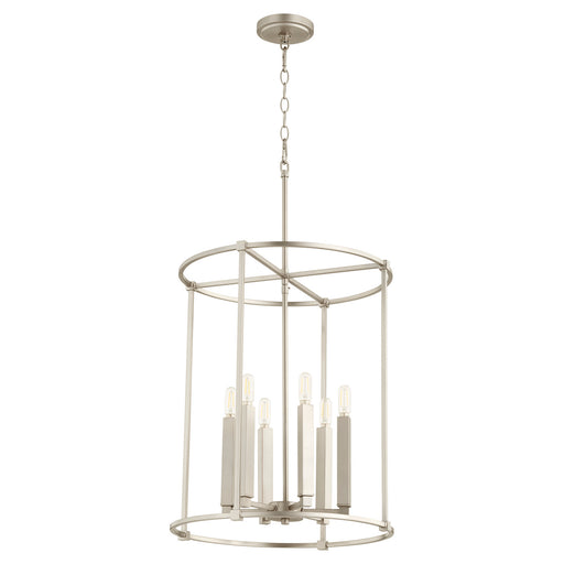 Quorum - 686-6-65 - Six Light Entry Pendant - Olympus - Satin Nickel