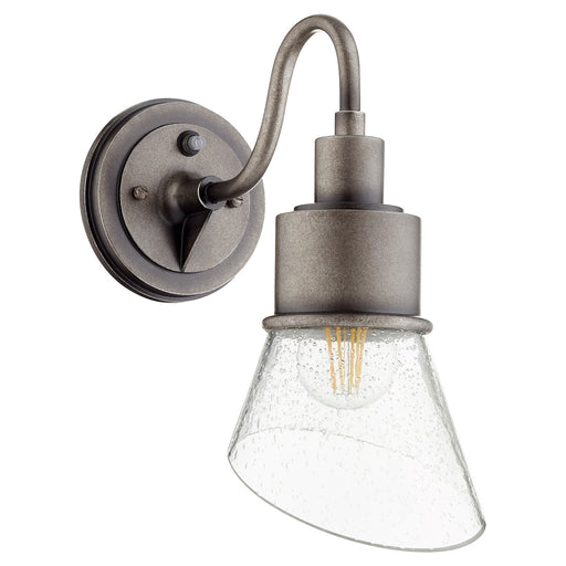 Quorum - 732-37 - One Light Wall Mount - Torrey - Weathered Zinc w/ Clear/Seeded