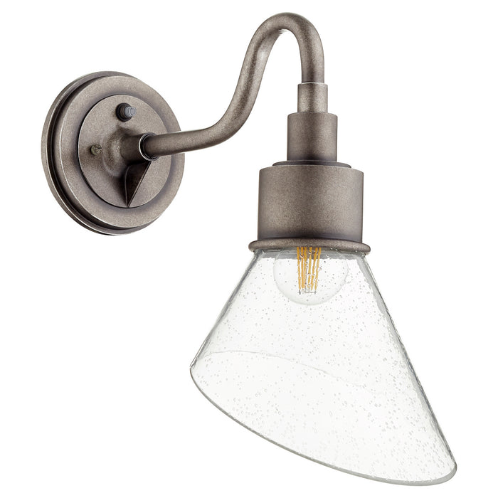 Quorum - 734-37 - One Light Wall Mount - Torrey - Weathered Zinc w/ Clear/Seeded